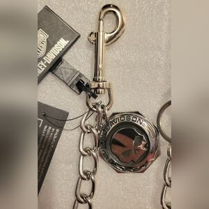 Vintage 2013 Harley-Davidson Men's Willie G Skull Fire 23.25" Wallet Chain